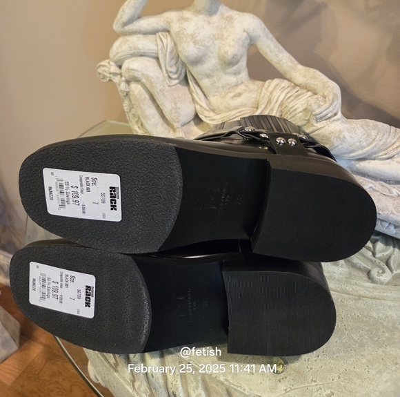 Marc Fisher Mizzi Moto Boots Harness Designer Leather Celebrity #42 - Picture 5 of 13